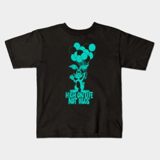 High On Life (One Color) - Retro Styled Design Kids T-Shirt